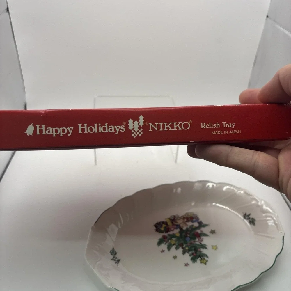 Nikko~Christmastime/Happy Holidays~Relish Tray~IOB